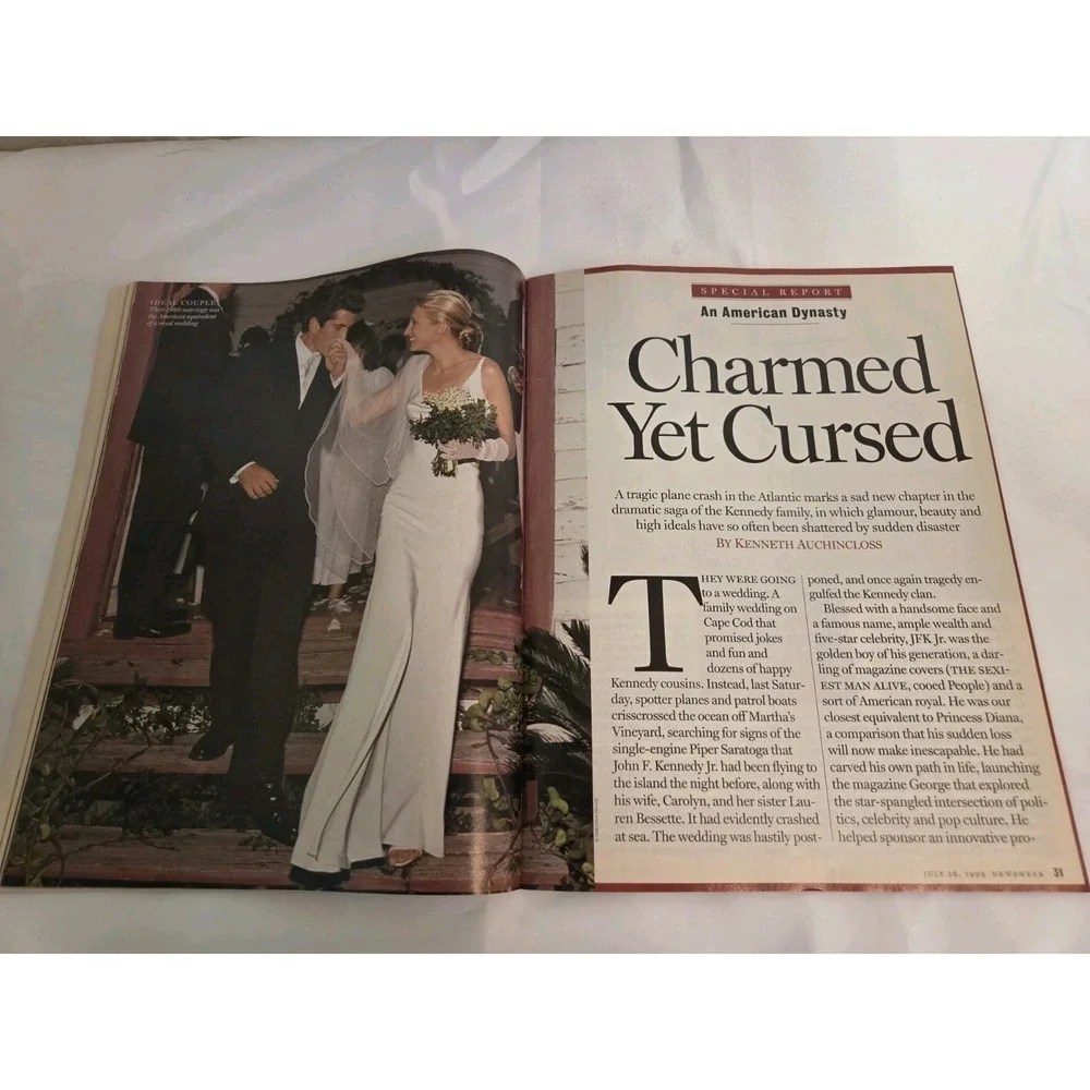 John F Kennedy, Jr Cover Newsweek Magazine July 26, 1999 Special Report RIP